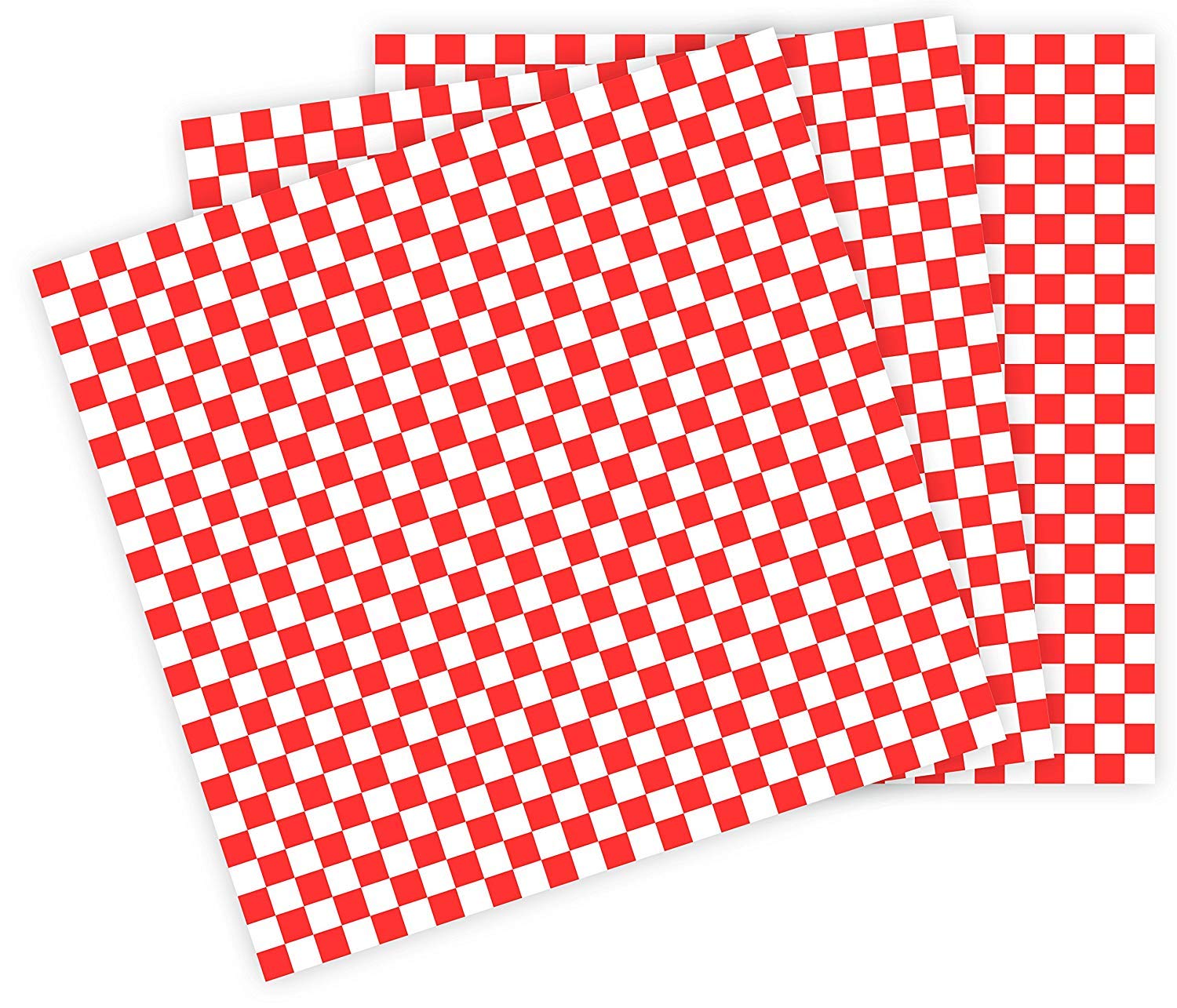 DON 12 x 12 Red Checkers Paper Wax Paper, 1127123