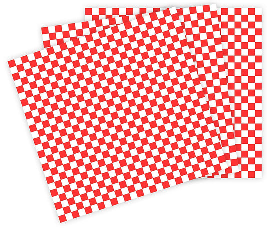 Red Checker Wax Paper 12 X 12" 2000/box